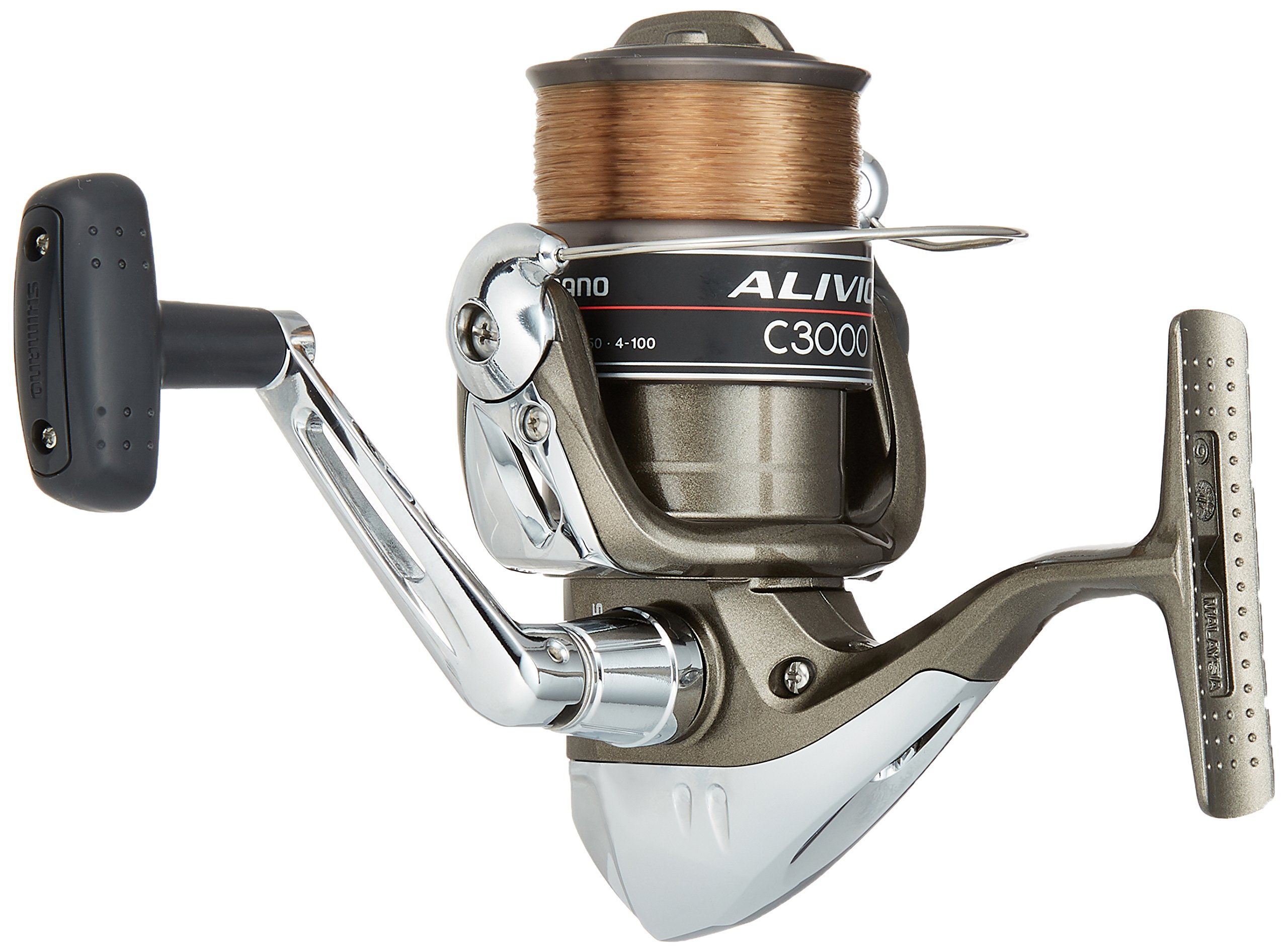 SHIMANO Alivio C3000 Spinning Reel, Nylon No. 3, 164yd (150m
